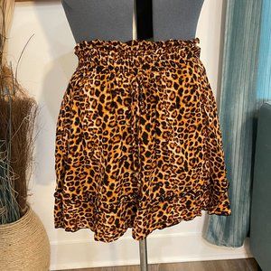 Arula Size X Cheetah High-Waisted Cheetah Print Skort